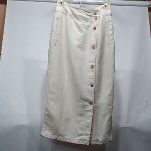 Elegant Cream Maxi Skirt